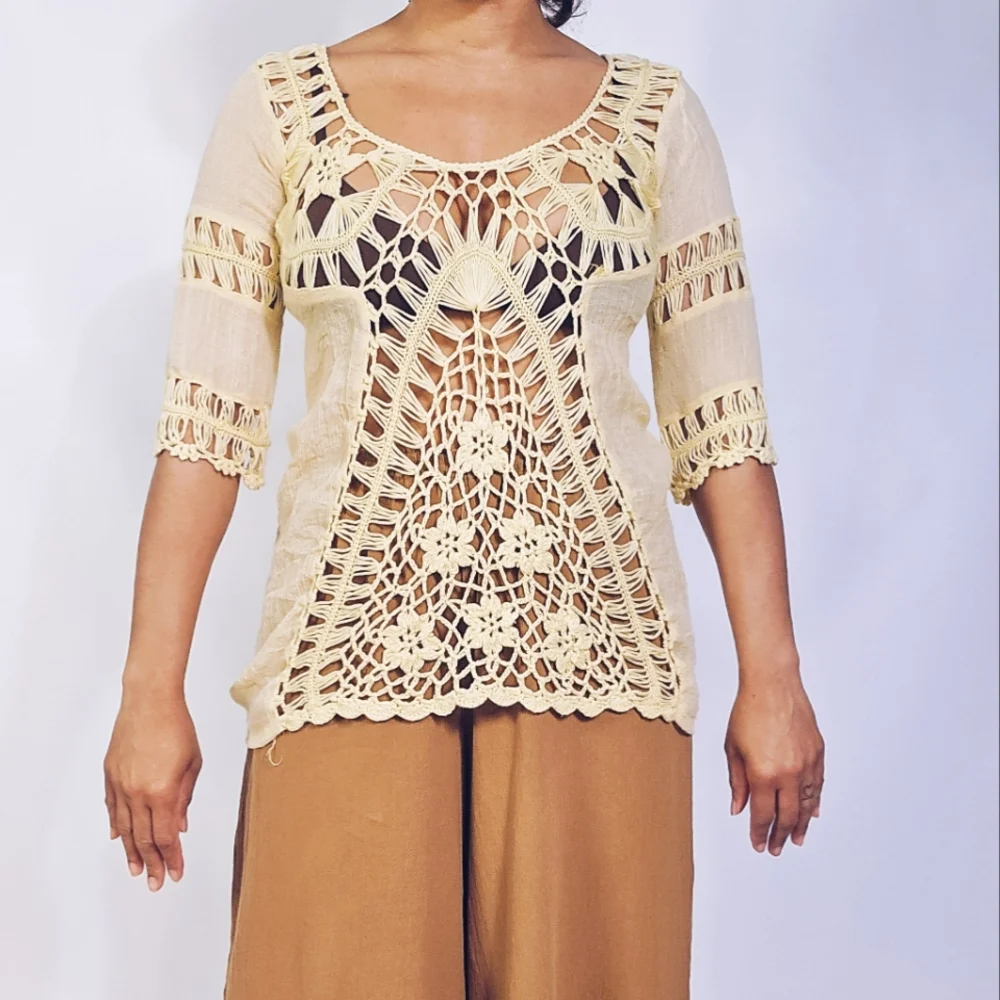 Crochet Knit Top